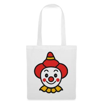 Halloween Clown Gesicht Bunt - Stoffbeutel - Weiß - Vorne