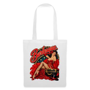 Burlesque – Vintage Showgirl - Stoffbeutel - Weiß - Vorne
