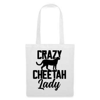 Crazy Cheetah Lady - Stoffbeutel - Weiß - Vorne