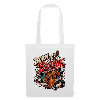 Born to Boogie – Rockabilly Tanz & Musik - Stoffbeutel - Weiß - Vorne