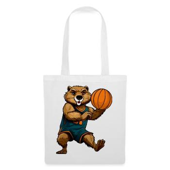 Biber Basketball - Stoffbeutel - Weiß - Vorne