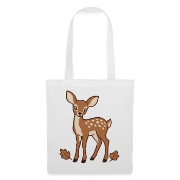 Niedliche Herbstreh-Waldhirsche - Stoffbeutel - Weiß - Vorne