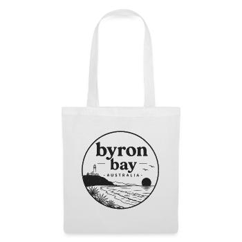 Byron Bay Küsten-Silhouette - Stoffbeutel - Weiß - Vorne
