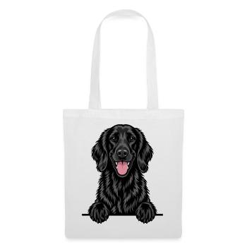 Flat Coated Retriever - Stoffbeutel - Weiß - Vorne