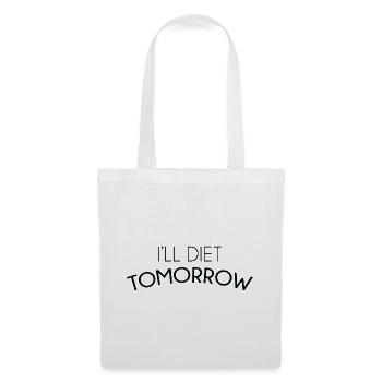 I'll Diet Tomorrow - Tote Bag - white - Front