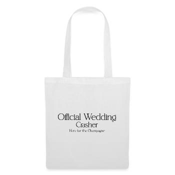 Offizieller Hochzeitscrasher Design - Stoffbeutel - Weiß - Vorne