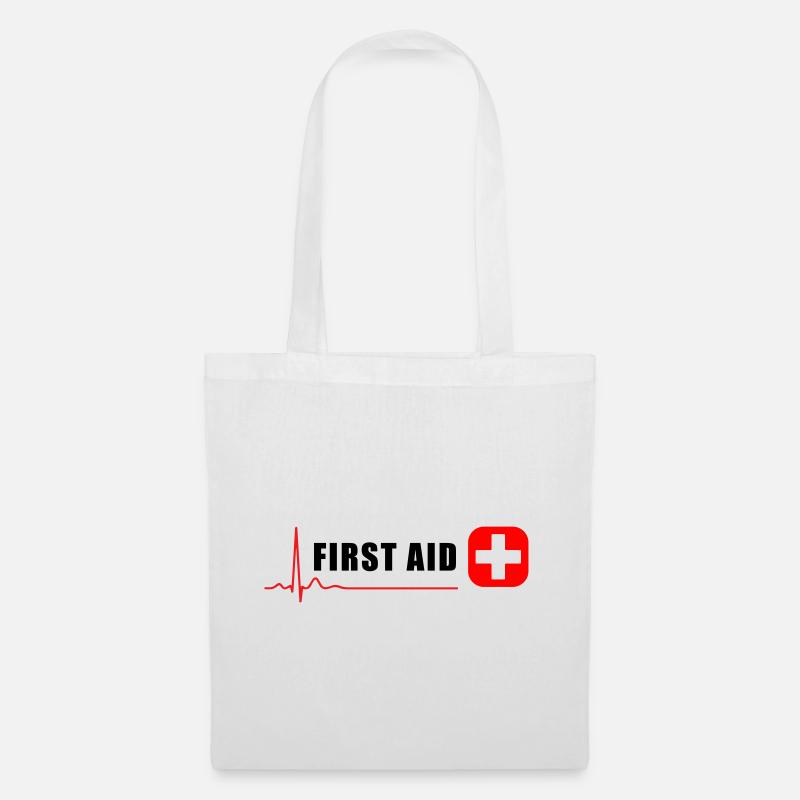 PREMIERS SECOURS - Sac en tissu - blanc