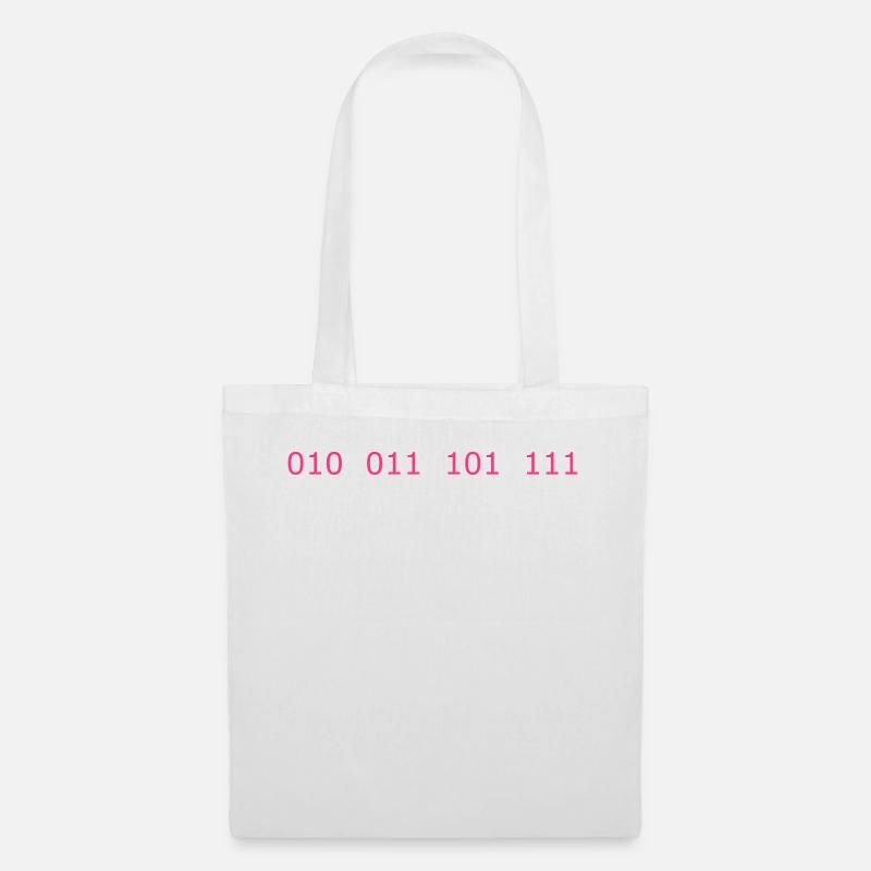 Nerdy Design "Prime Numbers 2, 3, 5, 7" Binary Numbers - Tote Bag - white