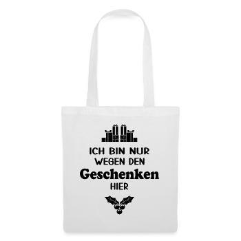Weihnachtsgeschenke Weihnachtsmann Frohes Fest - Stoffbeutel - Weiß - Vorne