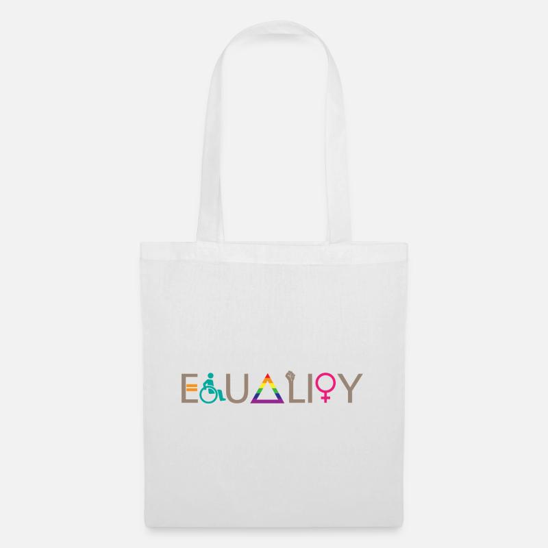 Equality LGBT Spruch Geschenk Pride Rechte - Stoffbeutel - Weiß