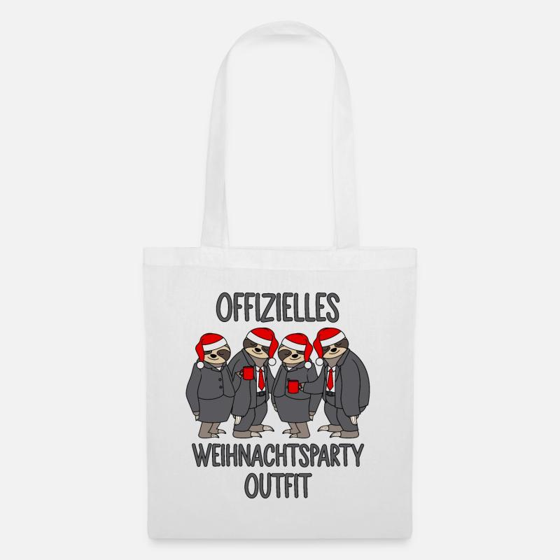 Faultiere Offizielles Weihnachtsparty Outfit 2025 - Stoffbeutel - Weiß
