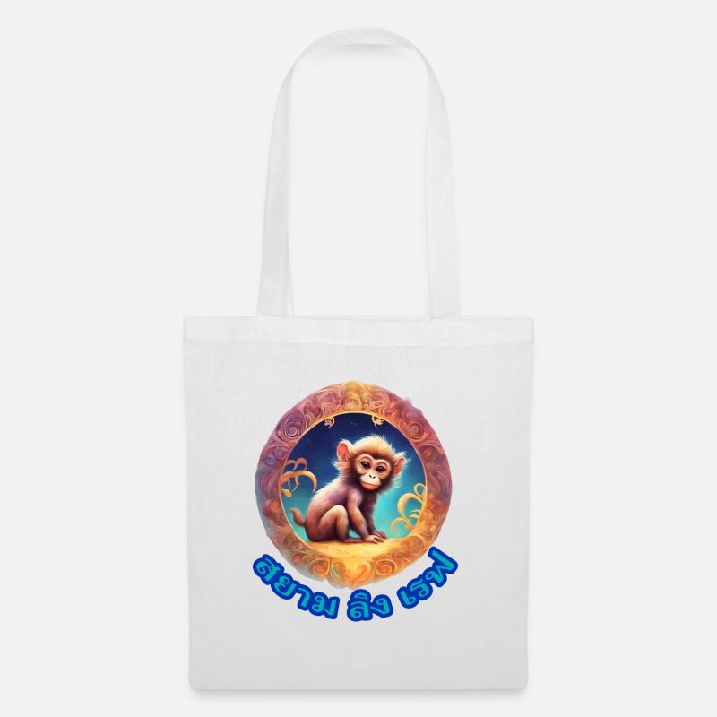 Siam Monkey Rave - Tote Bag - white