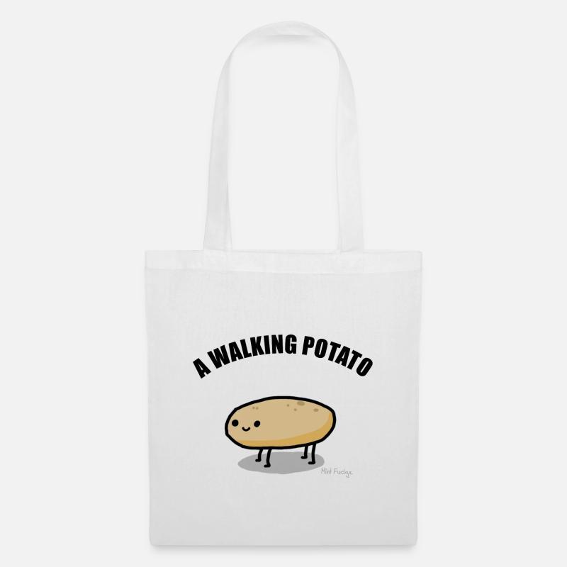 A Walking Potato - Stoffbeutel - Weiß