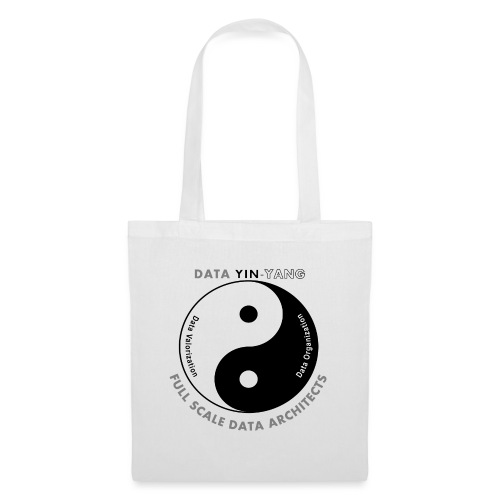 Data Yin Yang Black & White - Stoffen tas