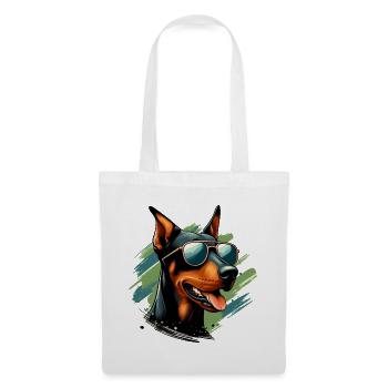 Doberman Le Modèle - Sac en tissu - blanc - Devant