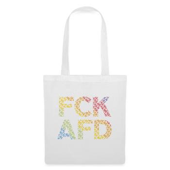 FCK AFD RAINBOW - Stoffbeutel - Weiß - Vorne