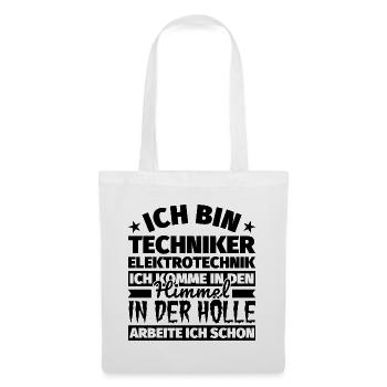Techniker Elektrotechnik Geschenk lustig Himmel Hö - Stoffbeutel - Weiß - Vorne