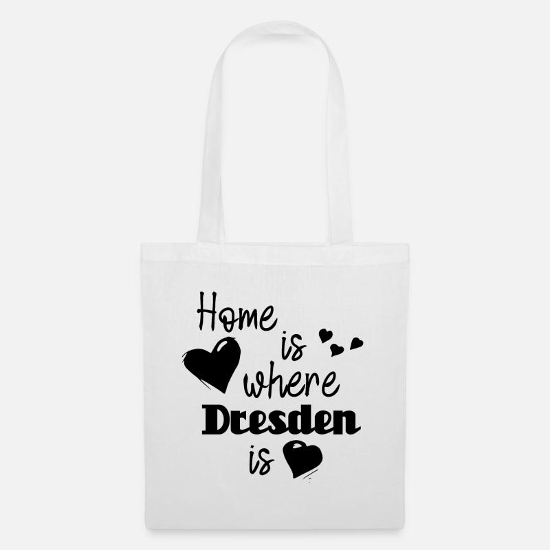 Zuhause in Dresden - Home is where Dresden is - Stoffbeutel - Weiß