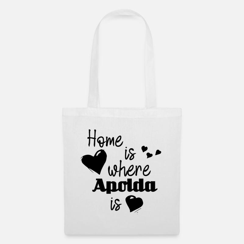 Zuhause in Apolda - Home is where Apolda is - Stoffbeutel - Weiß