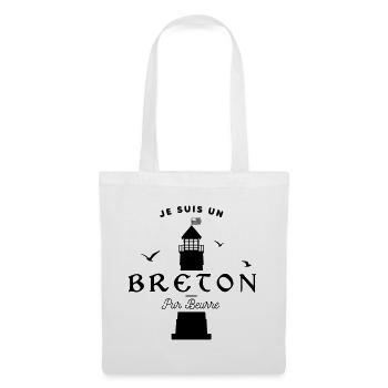 Breton pur beurre - Sac en tissu - blanc - Devant