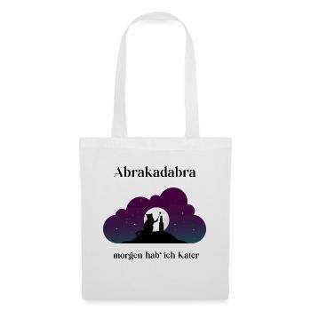 Abrakadabra morgen hab ich Kater - Stoffbeutel - Weiß - Vorne