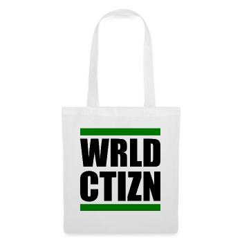Wrld ctizn - world citizen - Sac en tissu - blanc - Devant