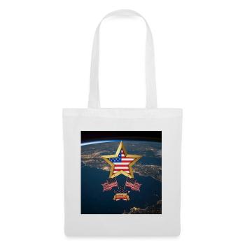 USA, étoiles et ceintures - Sac en tissu - blanc - Devant