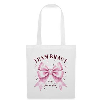 Braut Junggesellinnenabschied Team Partnerlook - Stoffbeutel - Weiß - Vorne