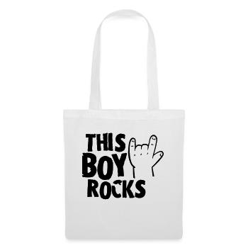 This Boy rocks - Stoffbeutel - Weiß - Vorne
