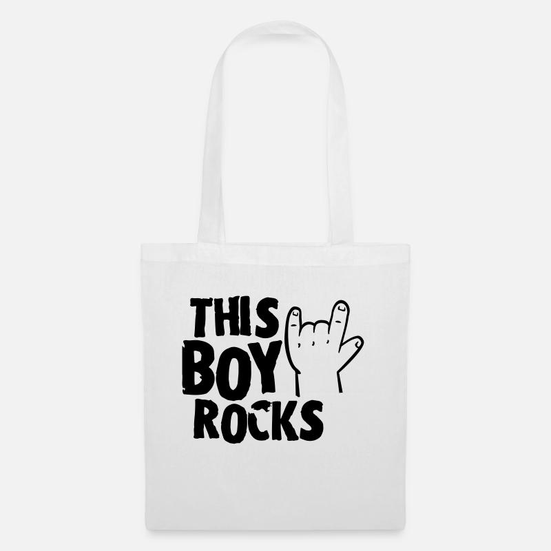 This Boy rocks - Stoffbeutel - Weiß