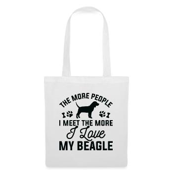 Ich liebe meinen Beagle - Stoffbeutel - Weiß - Vorne