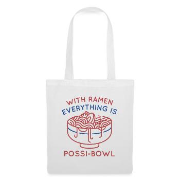Mit Ramen ist alles Possi-Bowl - Stoffbeutel - Weiß - Vorne