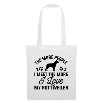Ich liebe meinen Rottweiler - Stoffbeutel - Weiß - Vorne