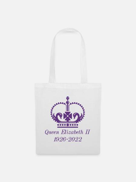 Königin Elisabeth II. - Stoffbeutel - Weiß