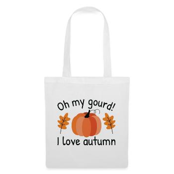 Oh ma gourde j’adore l’automne - Sac en tissu - blanc - Devant