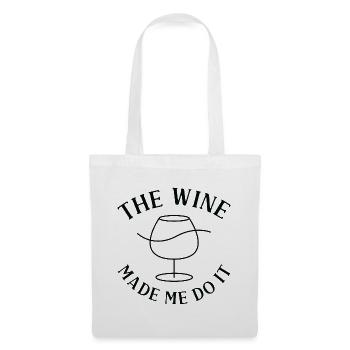 Le vin m’a fait le faire - Sac en tissu - blanc - Devant