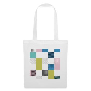 Abstrakte Kunst Quadrate - Stoffbeutel - Weiß - Vorne