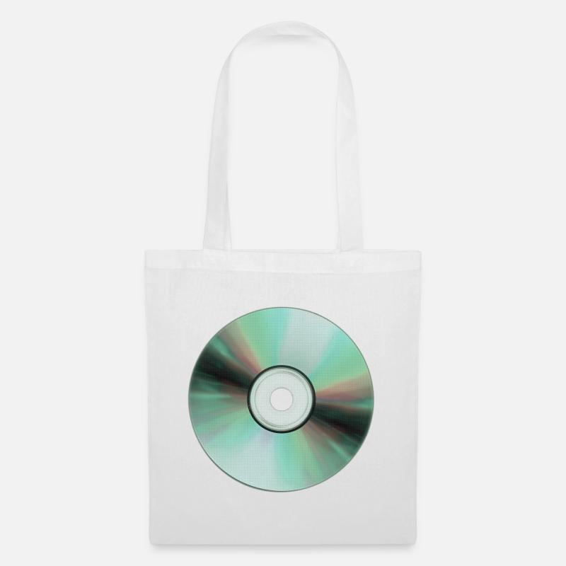 Fld.) CD compact disc music music hifi - Tote Bag - white