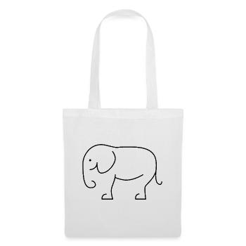 elephant - Tote Bag - white - Front