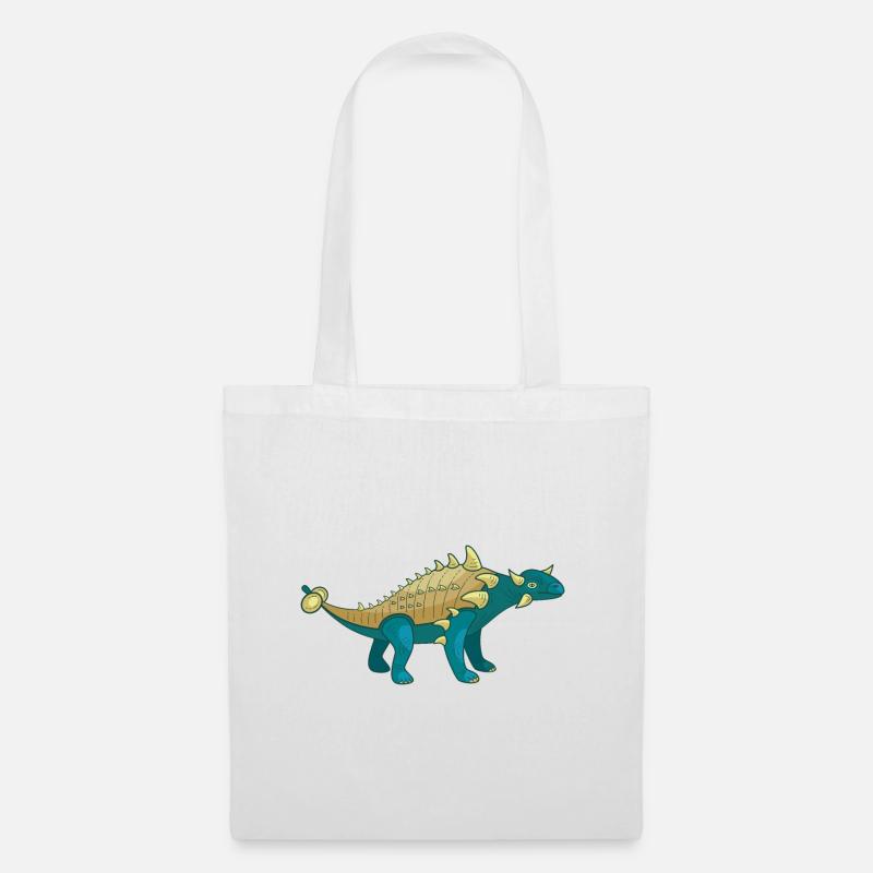 Dinosaurier Ankylosaurus - Stoffbeutel - Weiß