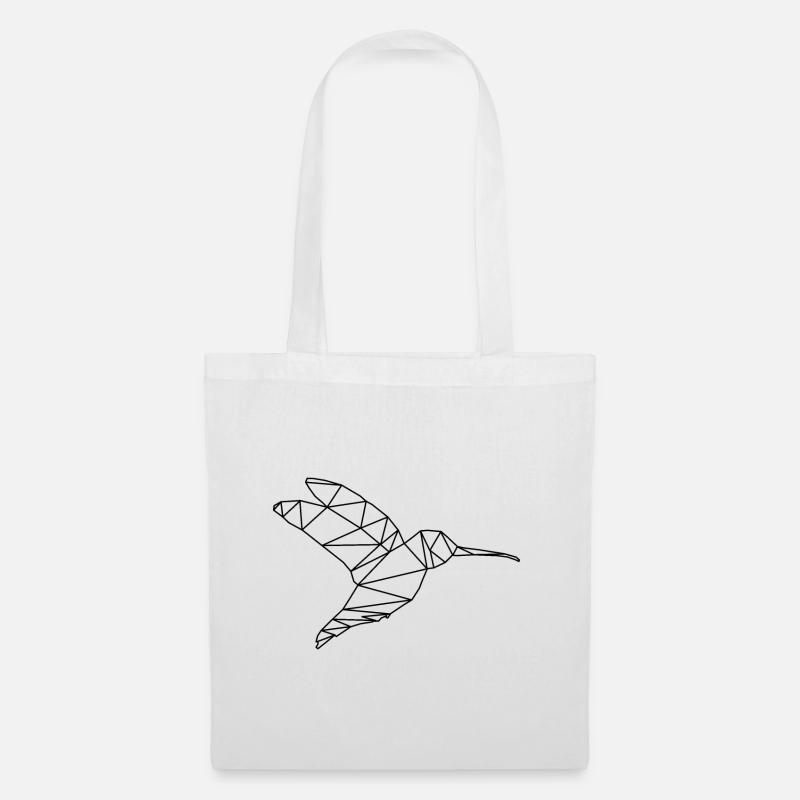 Kolibri geometrisch - Stoffbeutel - Weiß