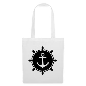 Anchor steering wheel - Tote Bag - white - Front