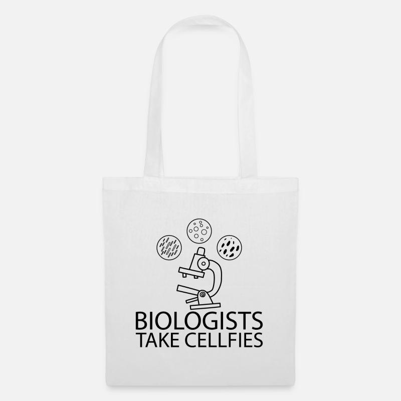 Mikroskop Biologie Spruch Student Geschenk - Stoffbeutel - Weiß