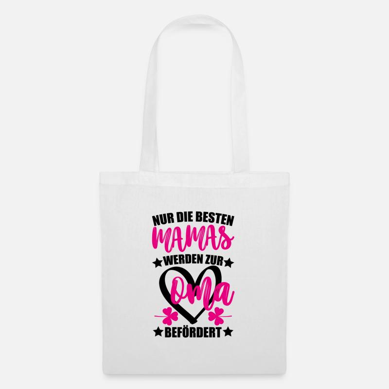 Mama Oma Spruch Baby Geburt Geschenk - Stoffbeutel - Weiß