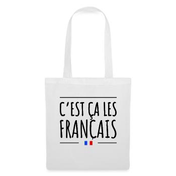 C'est ça les français - Sac en tissu - blanc - Devant