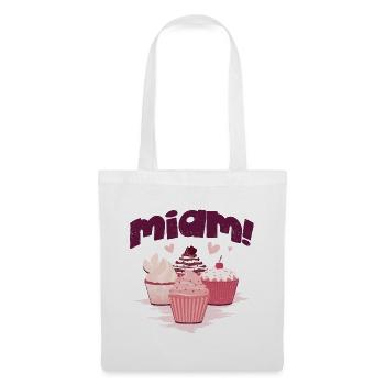 Miam des cupcakes ! - Sac en tissu - blanc - Devant