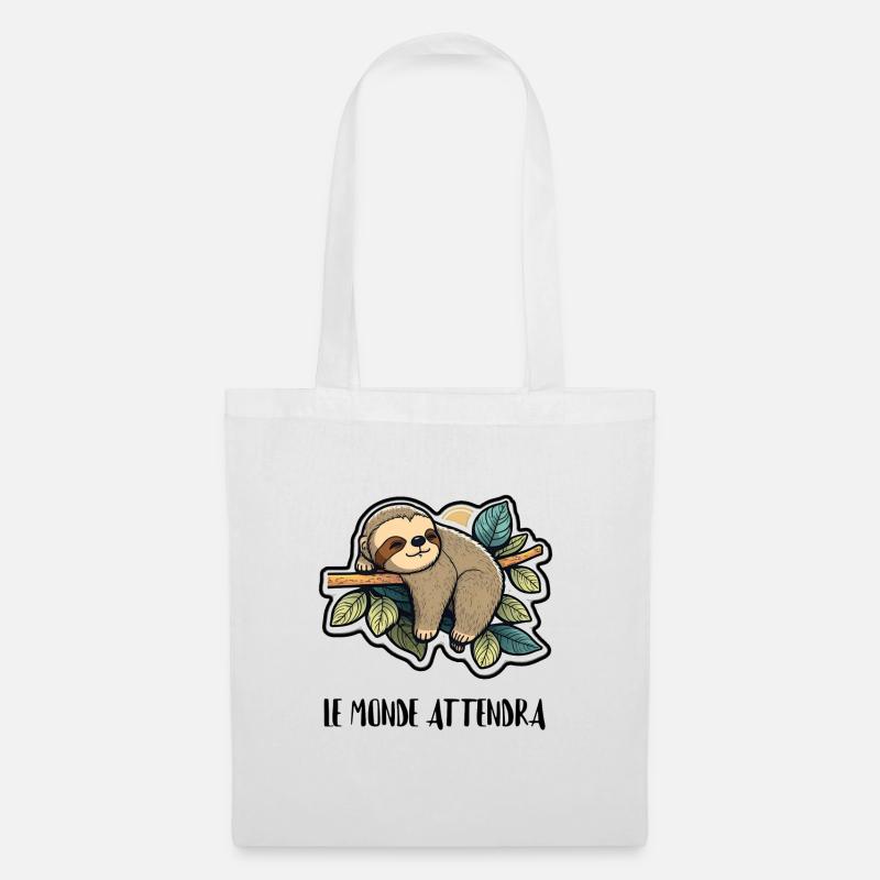The world will wait - Tote Bag - white
