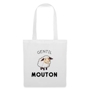 Gentil mouton - Sac en tissu - blanc - Devant