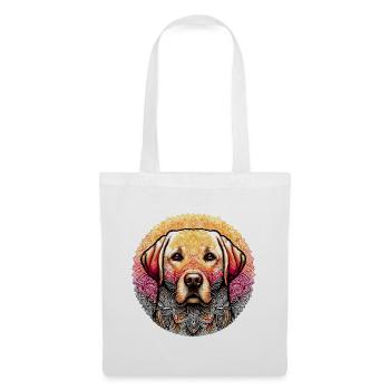 Majestätisches Labrador-Mandala - Stoffbeutel - Weiß - Vorne