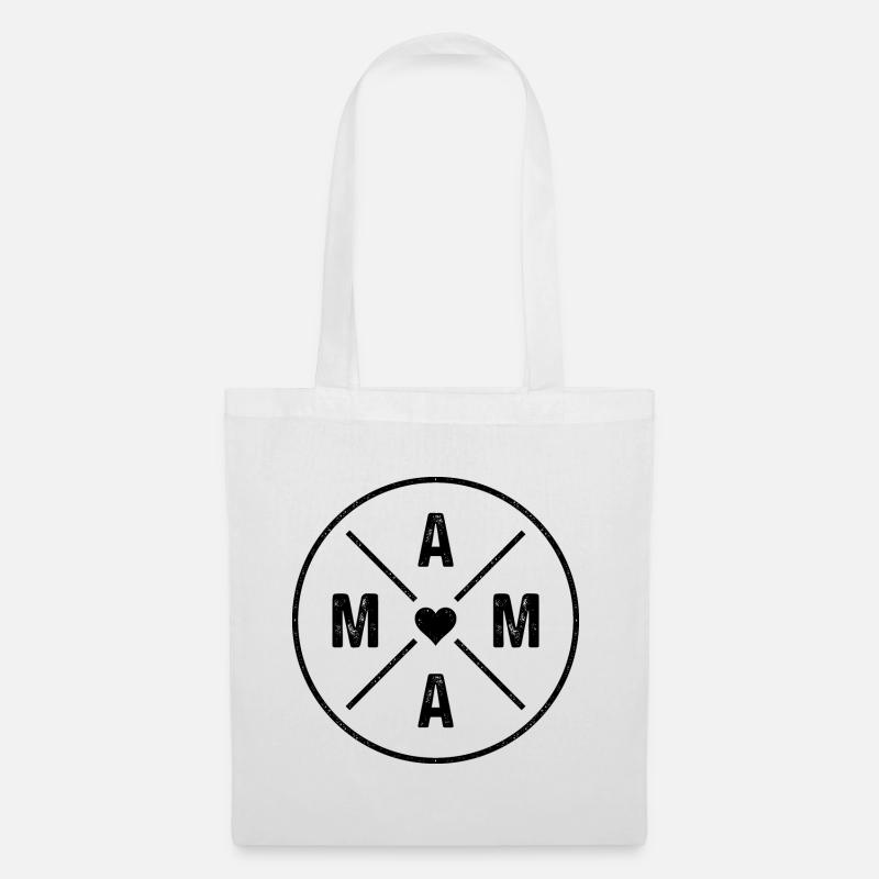 Mama Herz Mutter Liebe Muttertag Geschenk - Stoffbeutel - Weiß